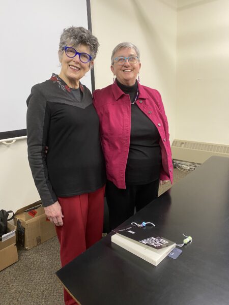 Sharon Hamilton stands beside Anna Stein at her book launch