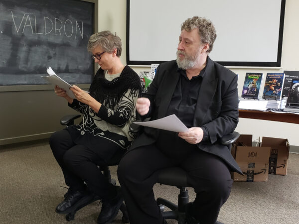 Den Valdron and Roxanne Anderson reading at book launch