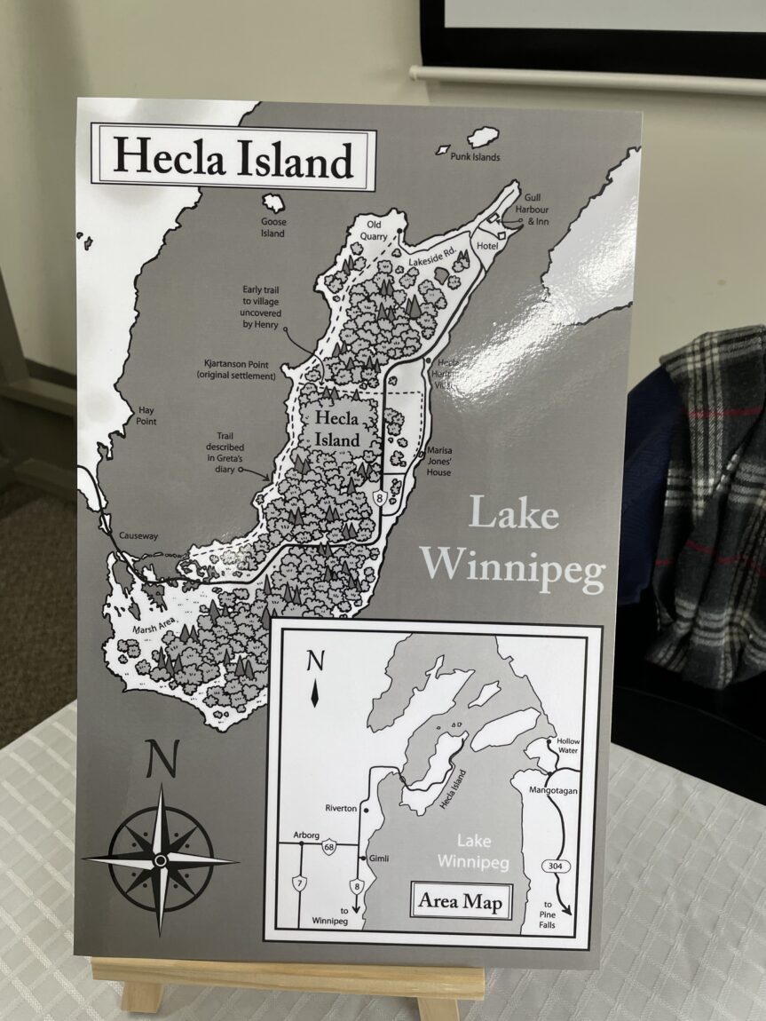 map of hecla island near lake winnipeg