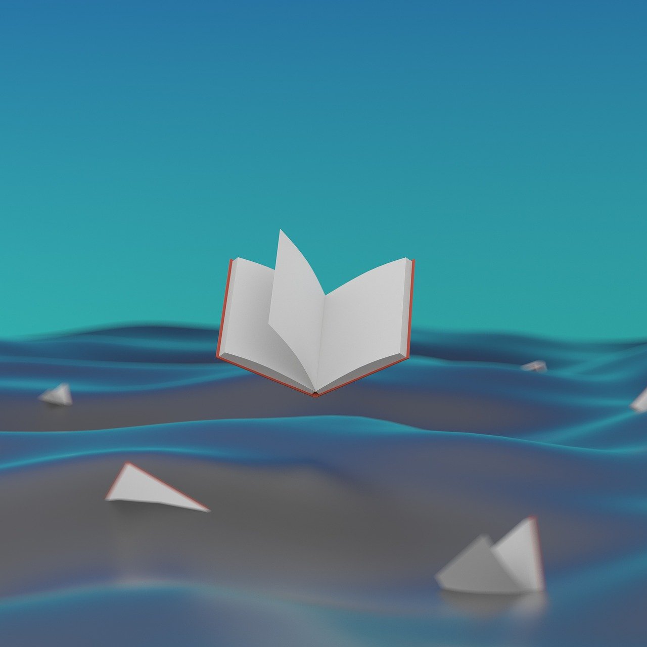 books over ocean